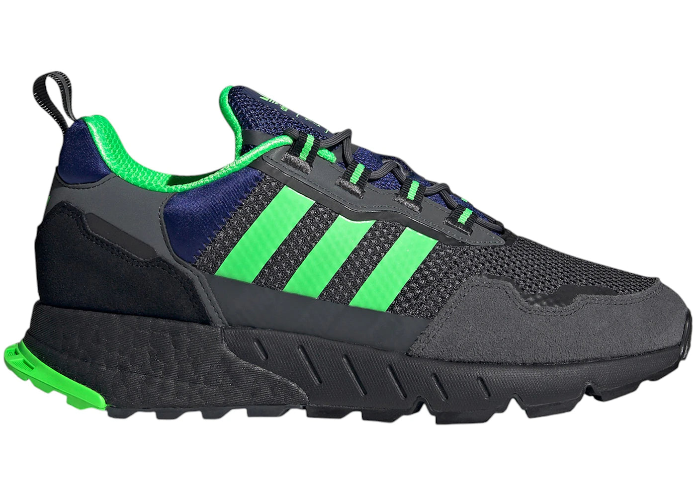 adidas ZX 1K Boost Grey Six Screaming Green Core Black