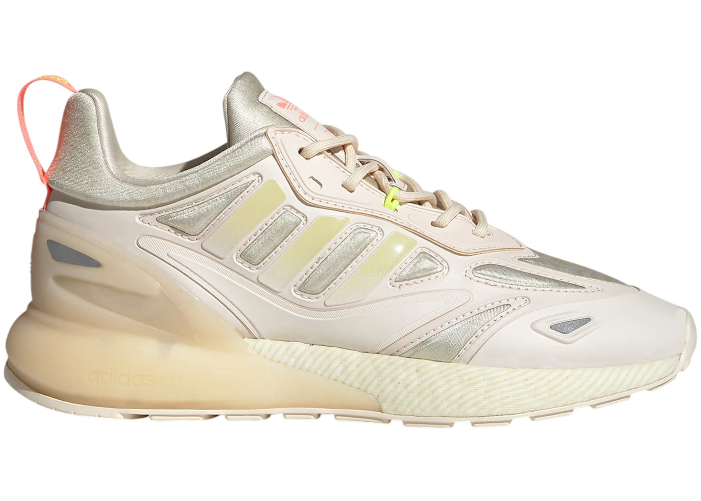 adidas ZX 2K Boost 2.0 Wonder White Sandy Beige Silver Metallic (Women's)