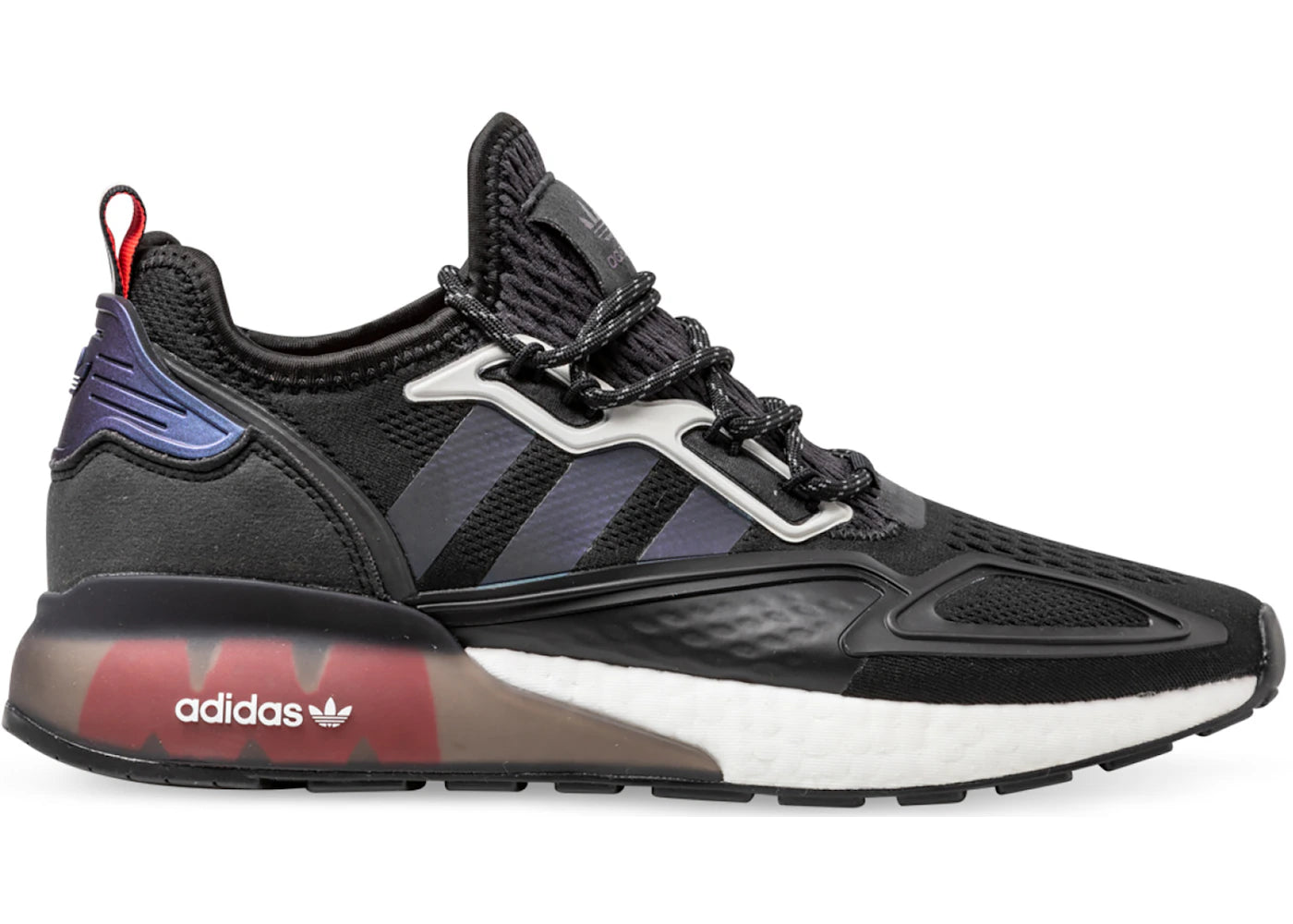 adidas ZX 2K Boost Black Iridescent Shock Red