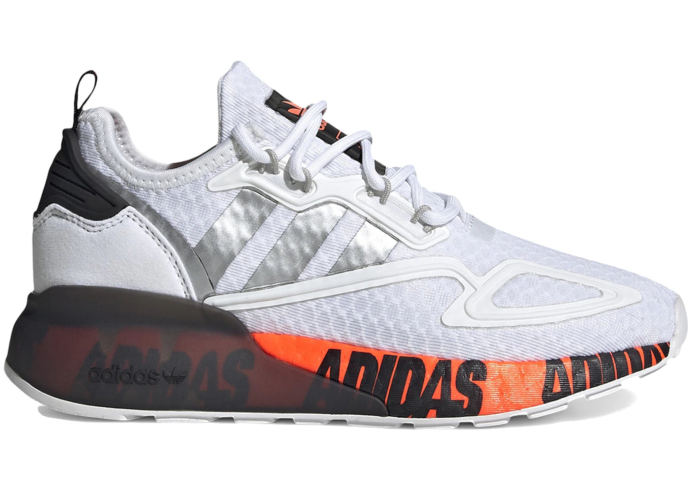 adidas ZX 2K Boost Cloud White Silver Metallic Core Black (GS)
