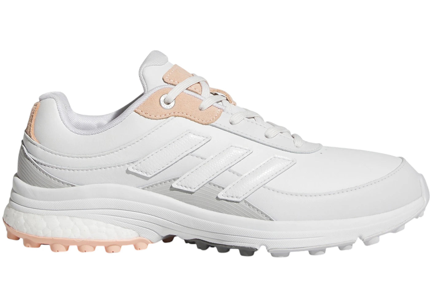 adidas Zoysia Spikeless Golf Dash Grey Crystal White Powder Coral (Women's)