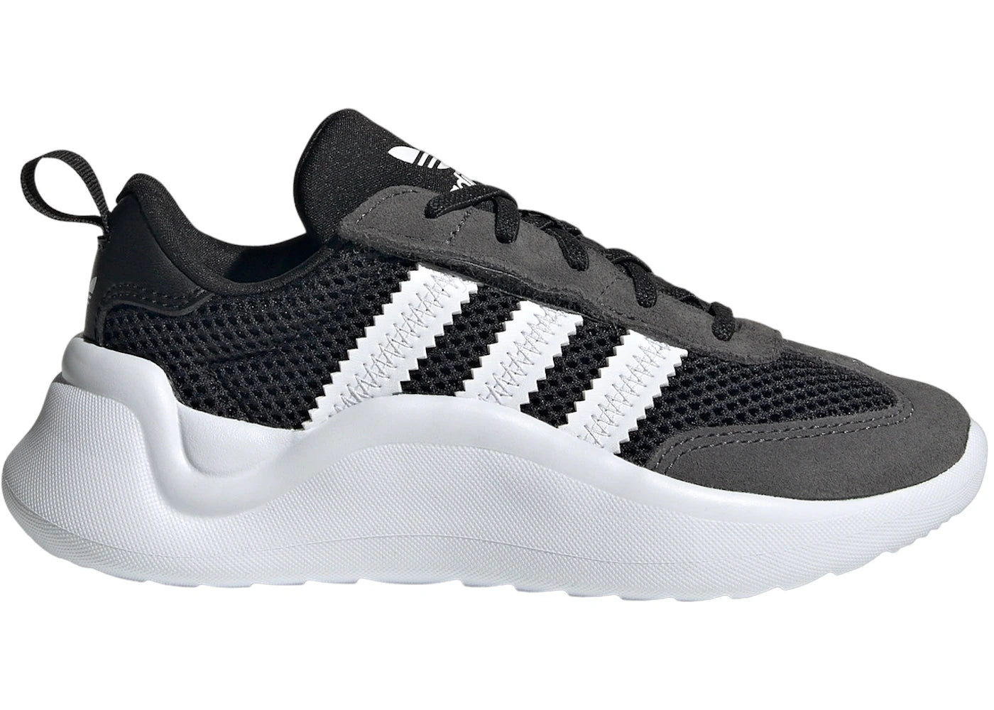 adidas adiFOM 70s Comfort Closure Laces Core Black Cloud White Grey (PS)