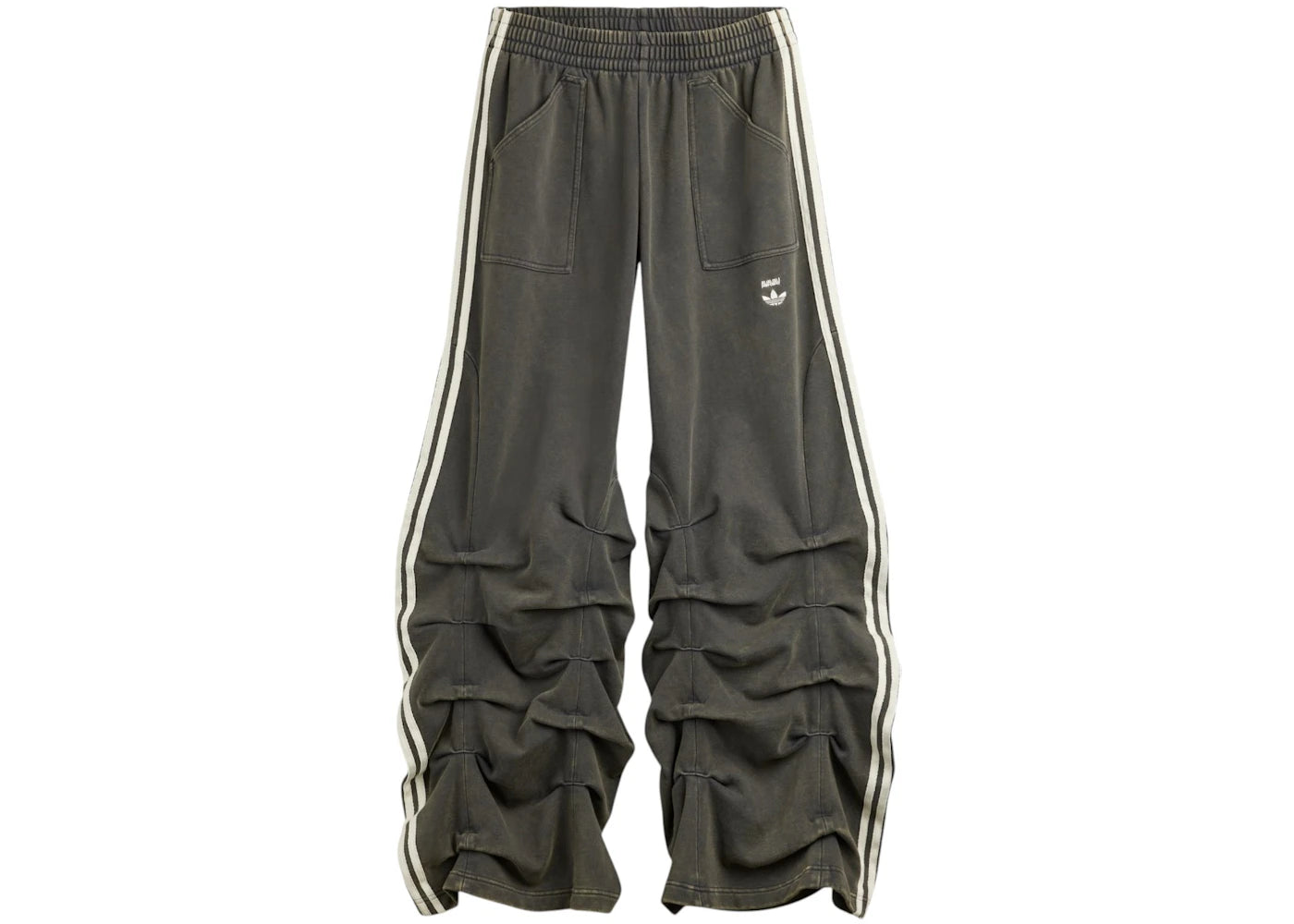 adidas x Avavav Pleated Track Ruched Pants Grey Aged