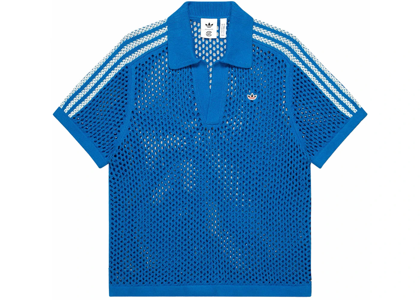 adidas x Edison Chen Crochet Polo Shirt Blue