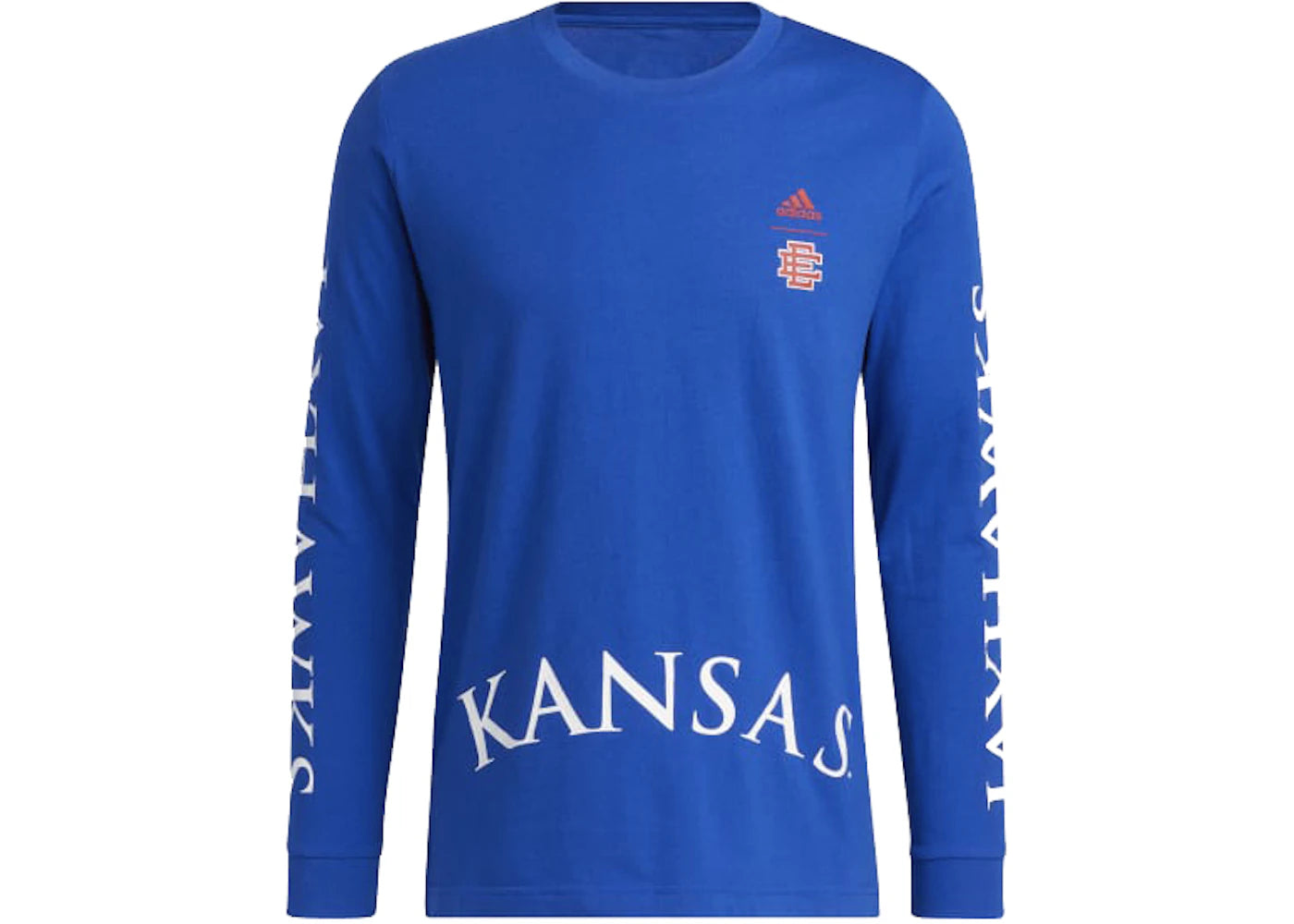 adidas x Eric Emanuel Kansas Midnight Madness Graphic L/S Tee Royal Blue