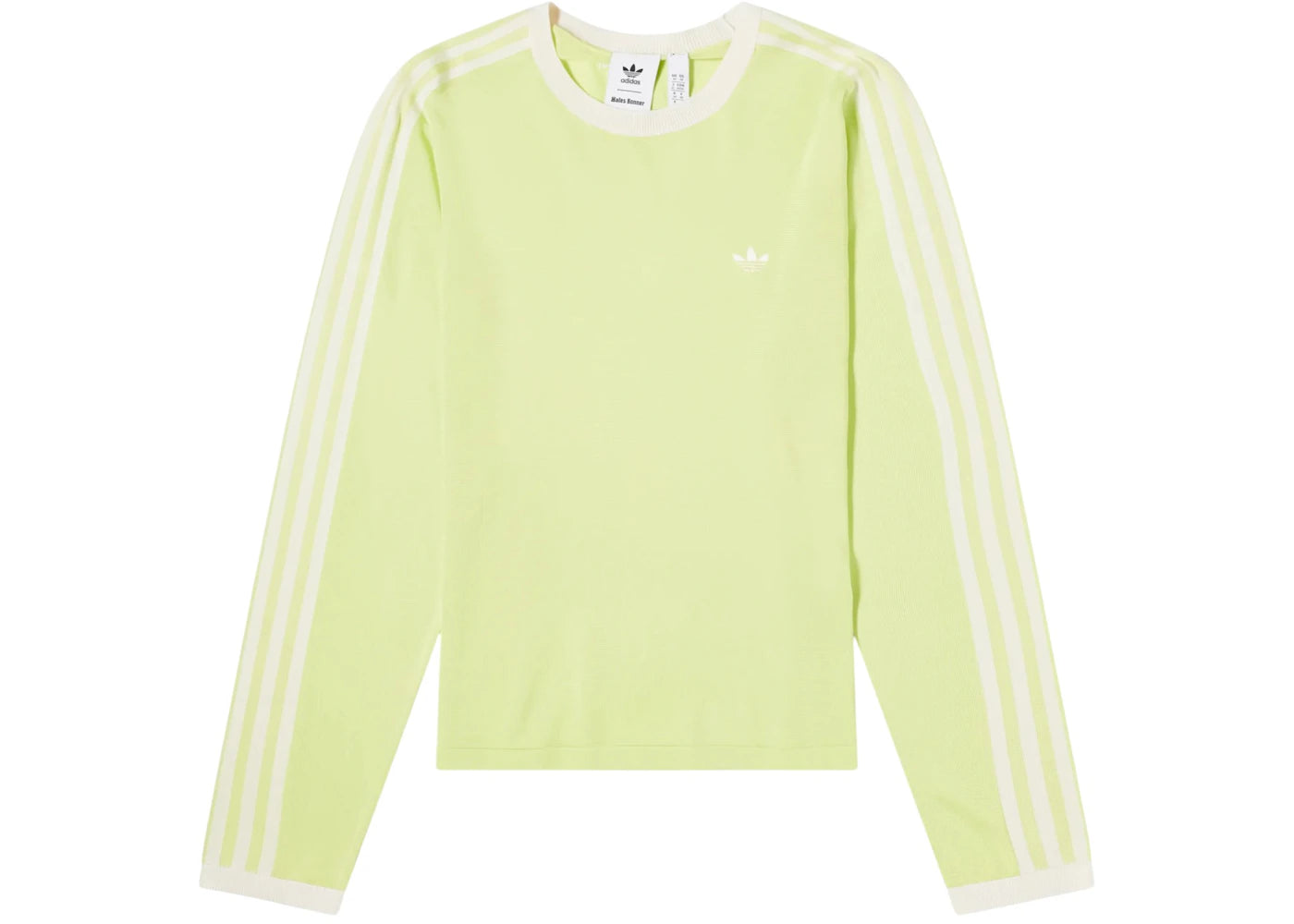 adidas x Wales Bonner Knit Long Sleeve T-shirt Semi Frozen Yellow/Chalk White