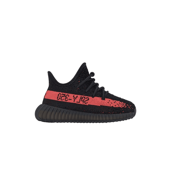 yeezy black and red 350
