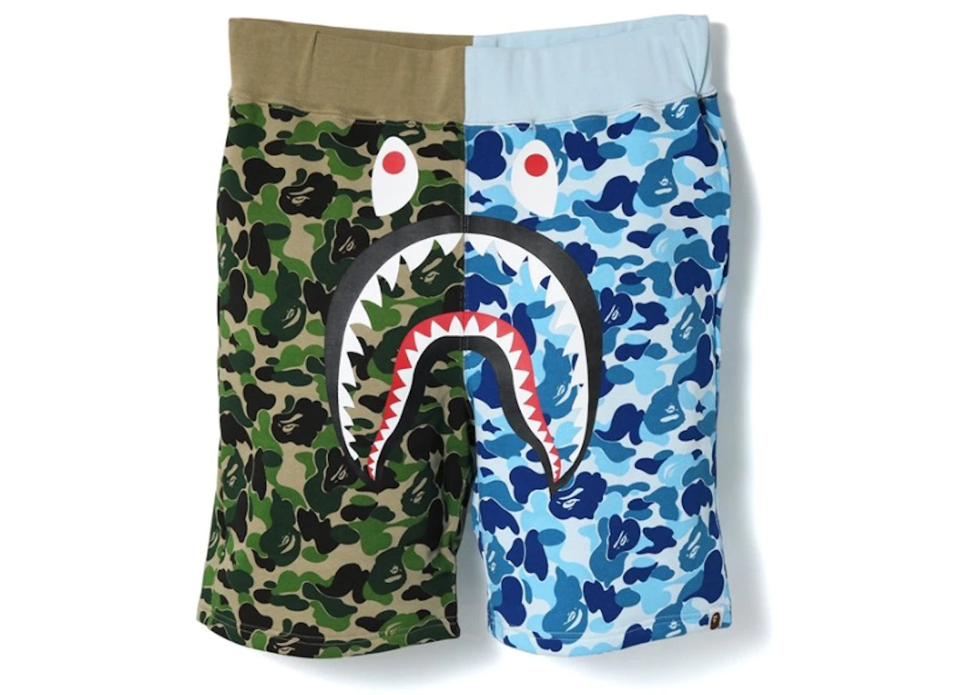 BAPE ABC Split Shark Shorts Green/Blue