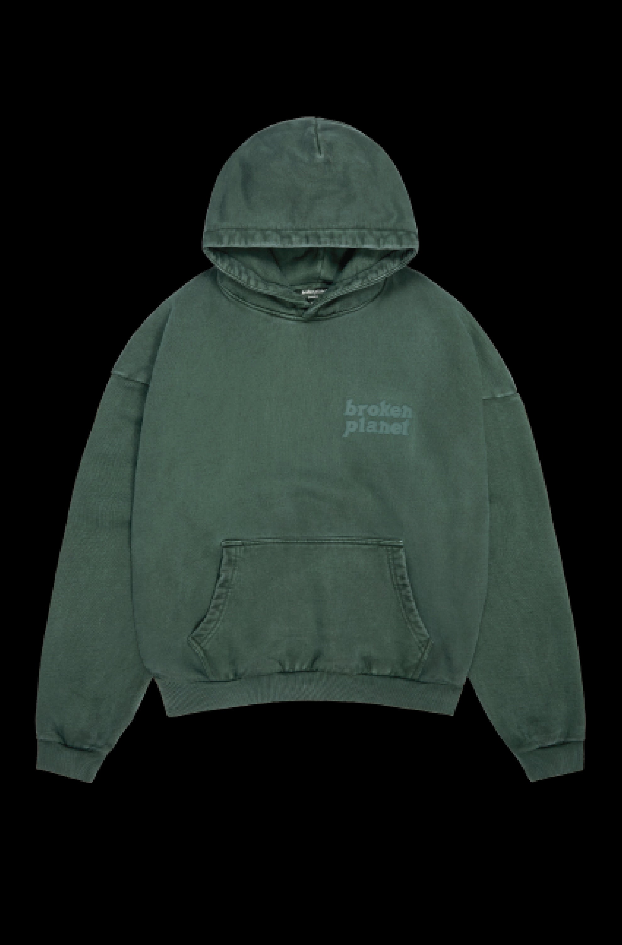 Broken Planet Basics Hoodie Washed Emerald Green