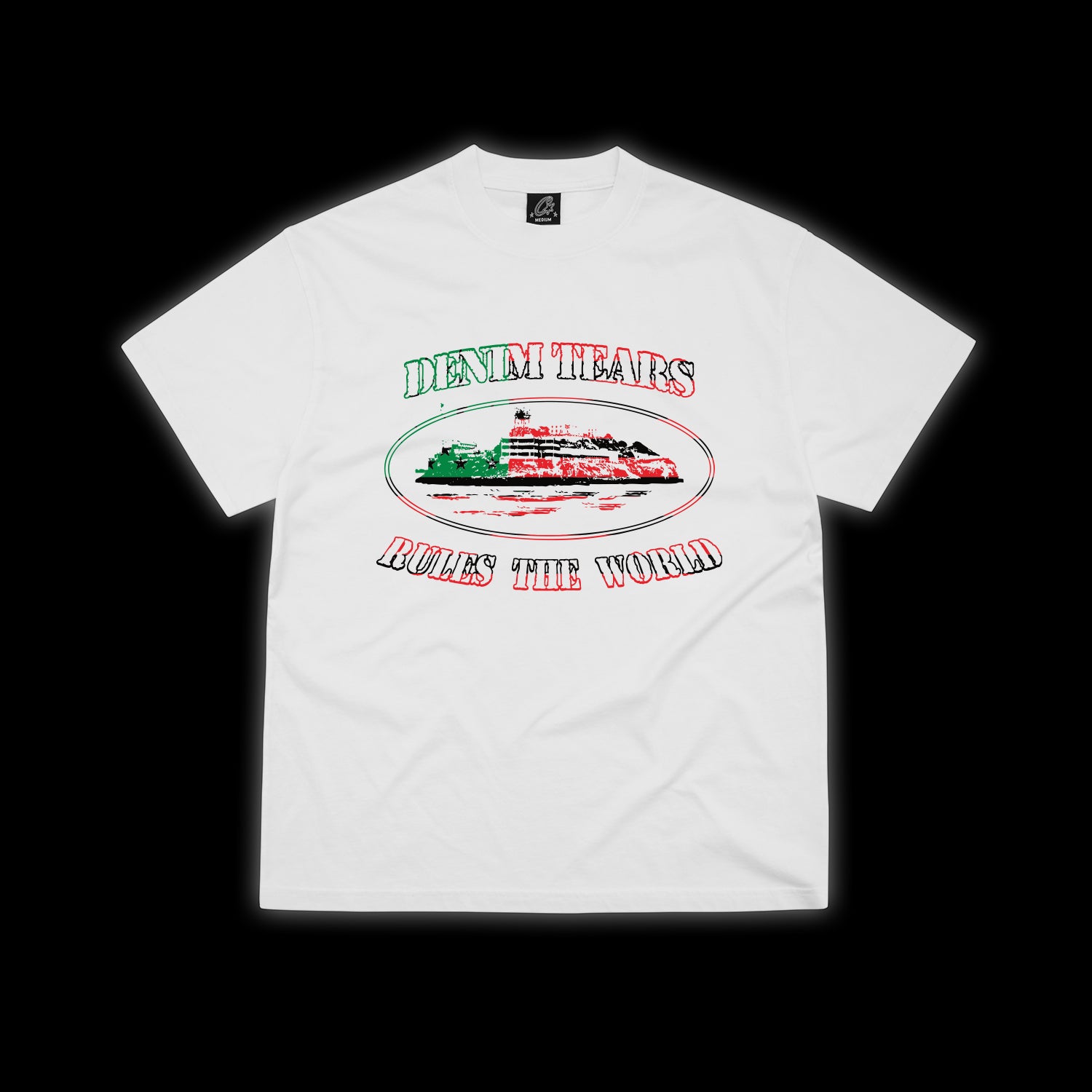 Corteiz x Denim Tears Cortears OG Alcatraz Tee White