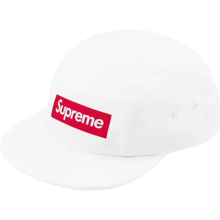 Supreme Waxed Ripstop Camp Cap - White