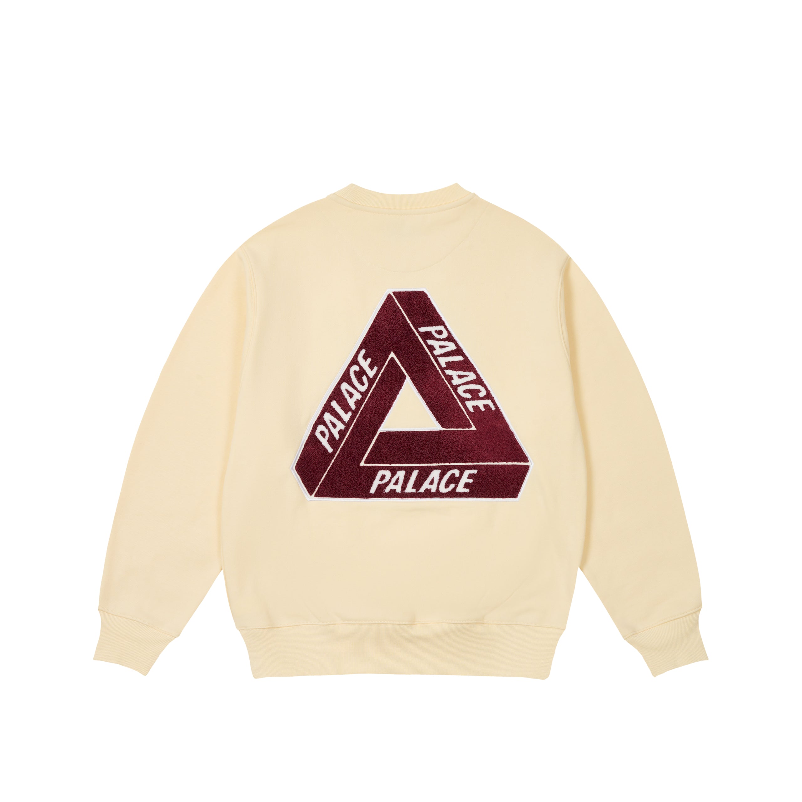 Palace Chenille Tri-ferg Crew Soft White