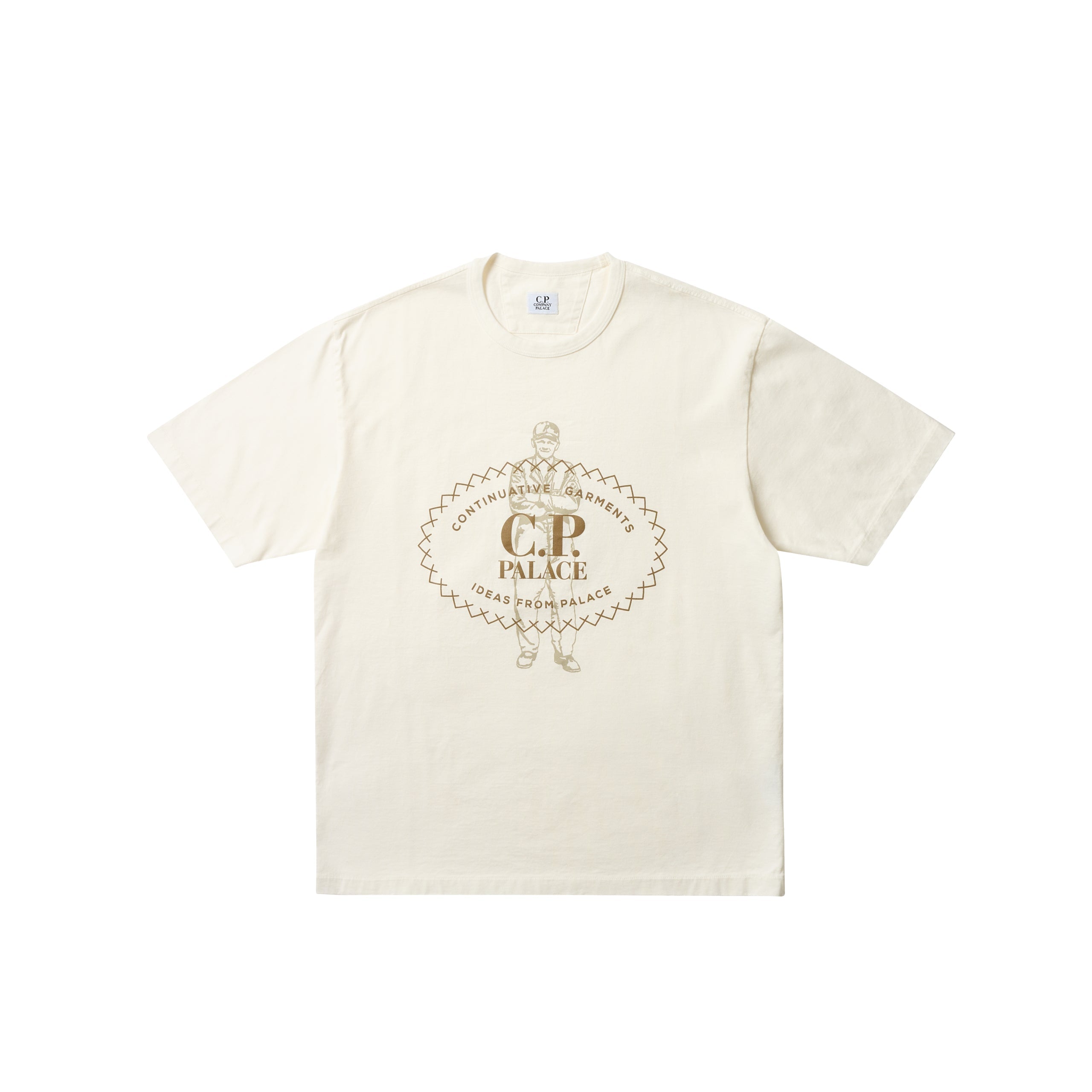 Palace C.P. Company Mercerized Jersey 30/2 Twisted T-shirt White