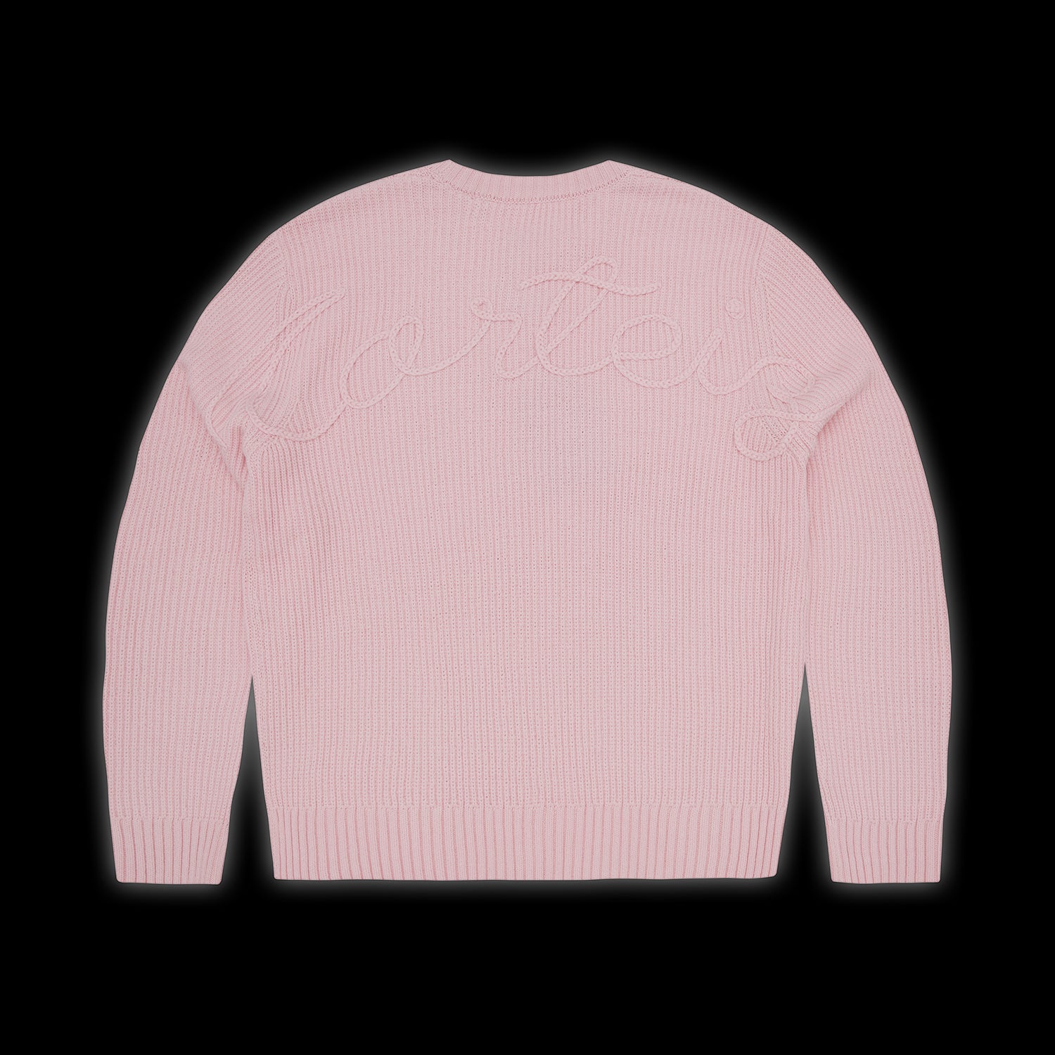 Corteiz Crochet Applique Knit Crew Pink