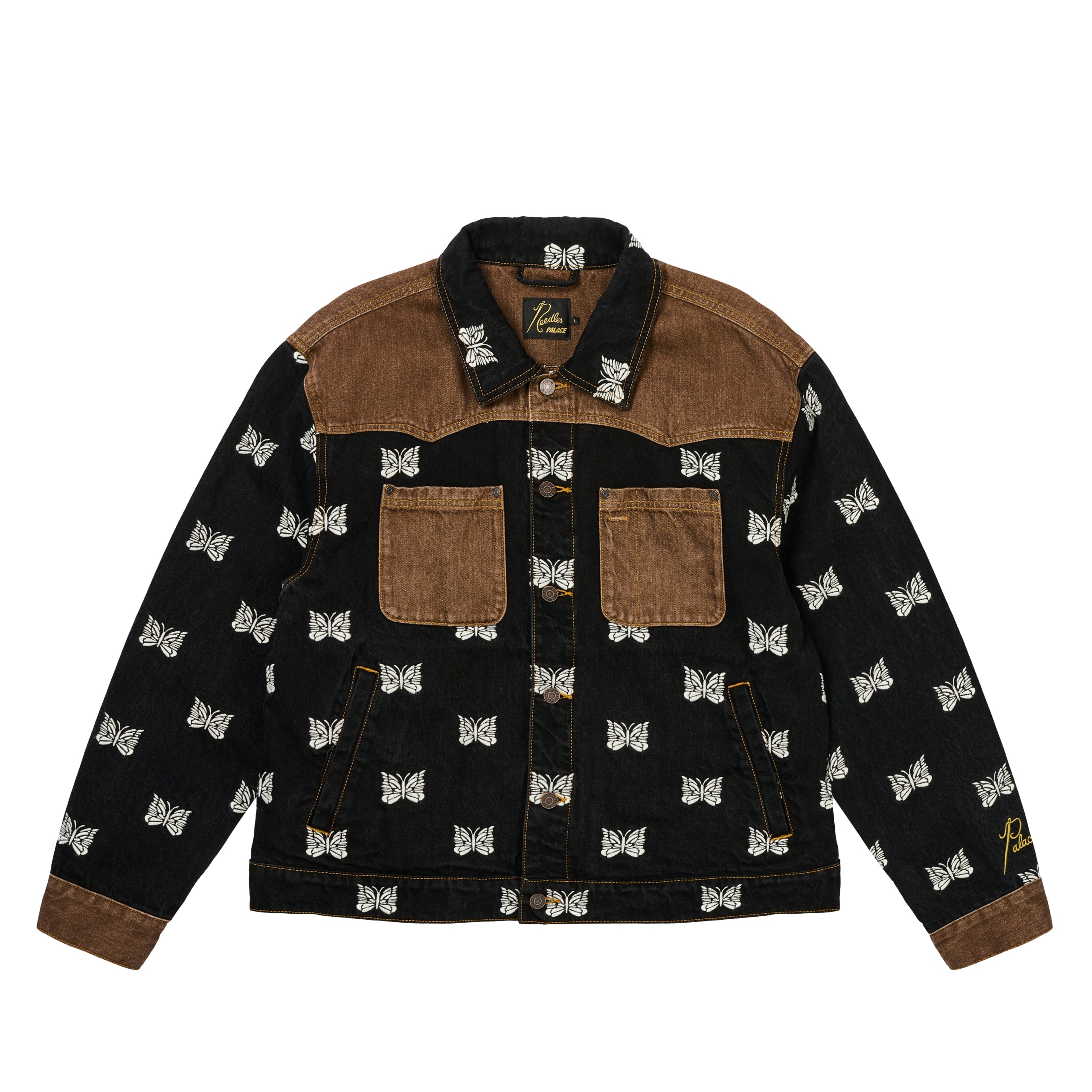 Palace x Needles Western Denim Jacket Black