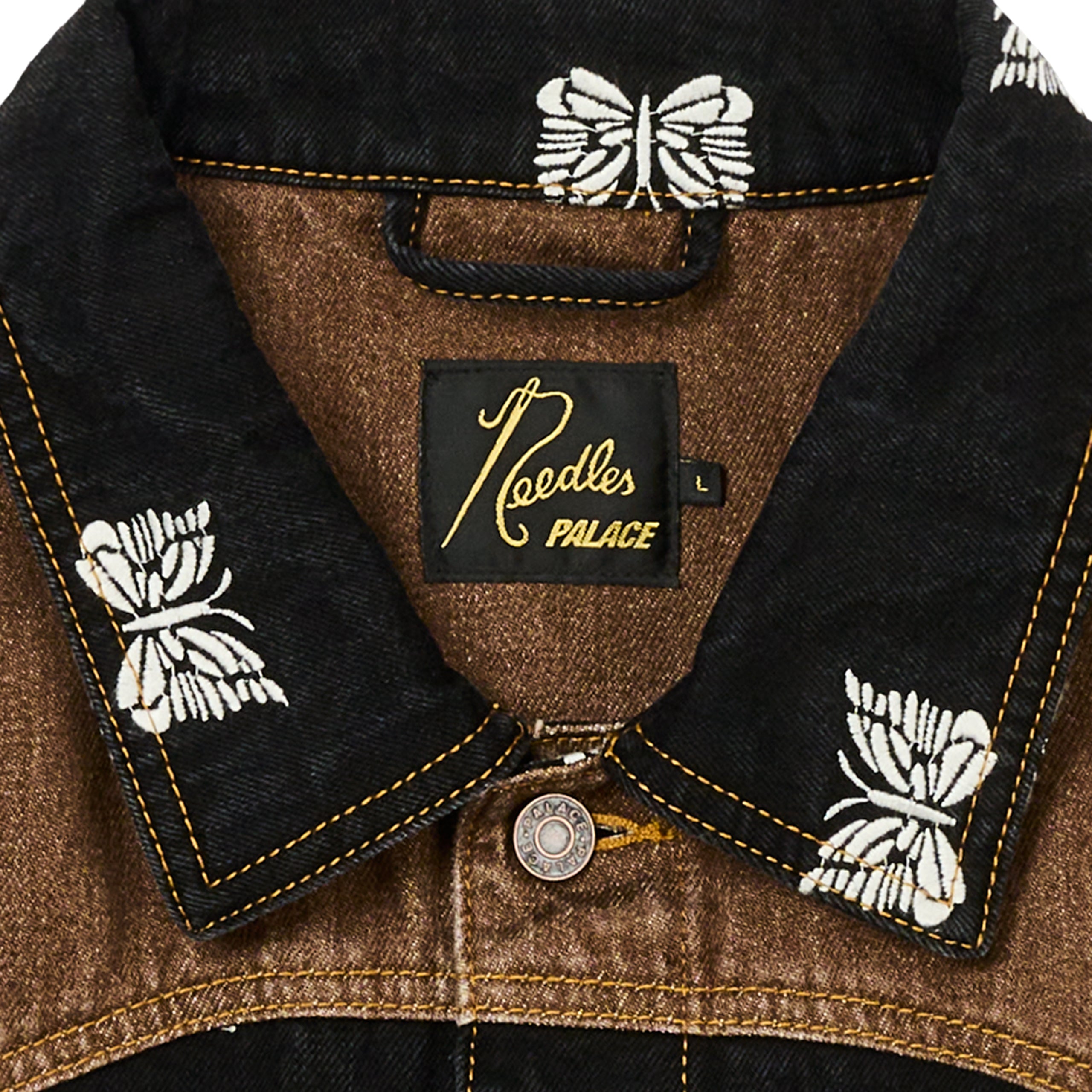 ジャケット・アウター NEEDLES PALACE Western Denim Jacket L Palace x Needles Western Denim Jacket Black – Side Kicks