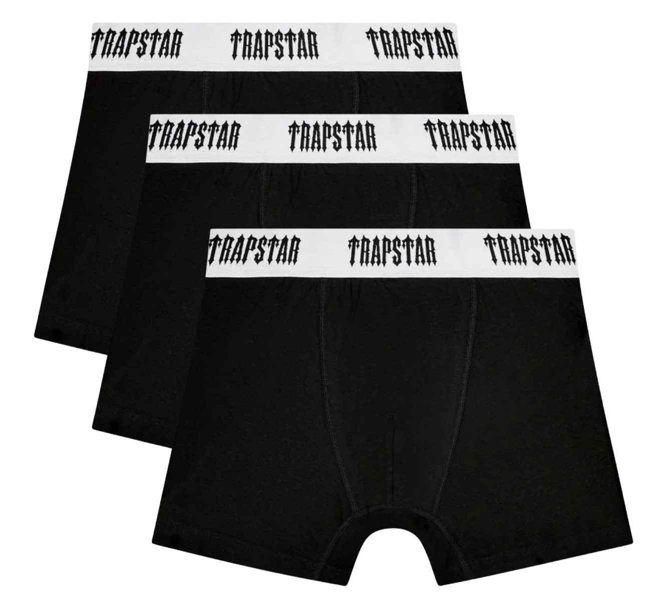 Trapstar 3 Pack Boxer Short - Black/White Waistband