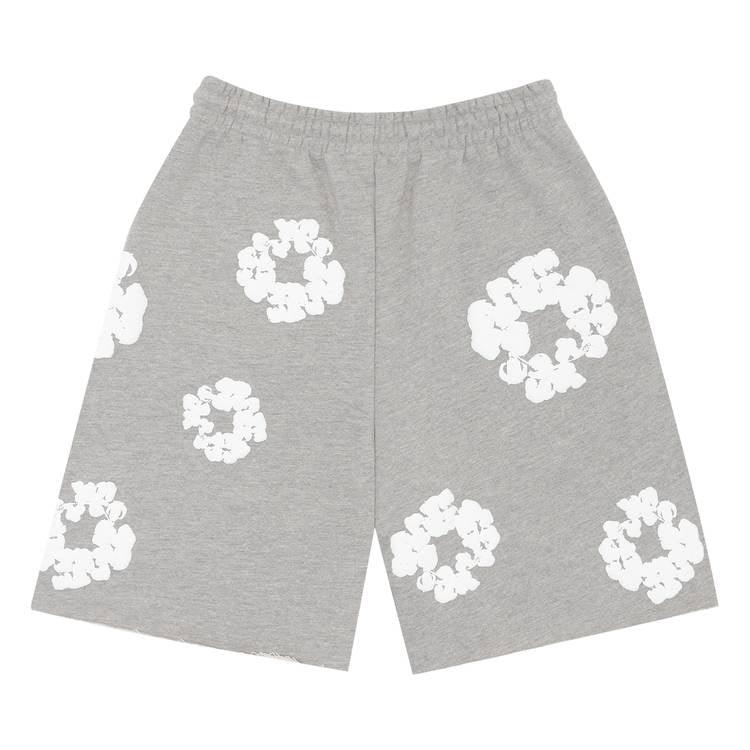 Denim Tears The Cotton Wreath Shorts 'Grey' - Side Kicks