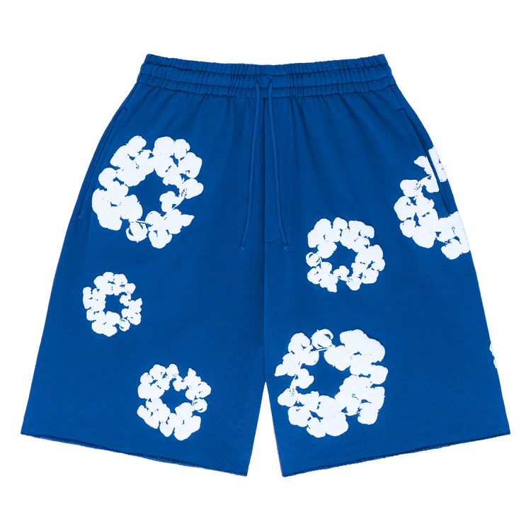 Denim Tears The Cotton Wreath Shorts 'Royal Blue' - Side Kicks