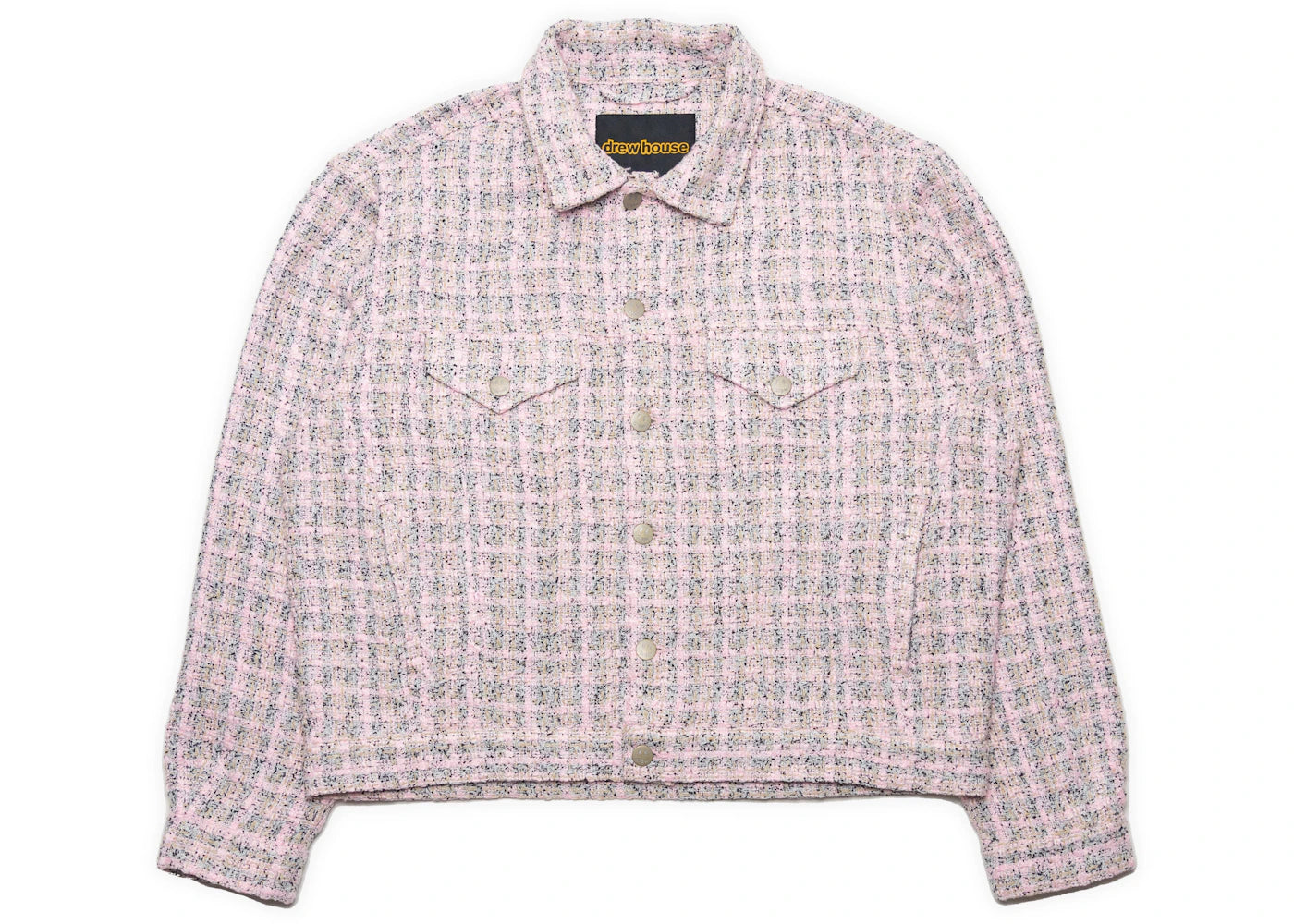 drew house boucle mascot oversized trucker jacket pink