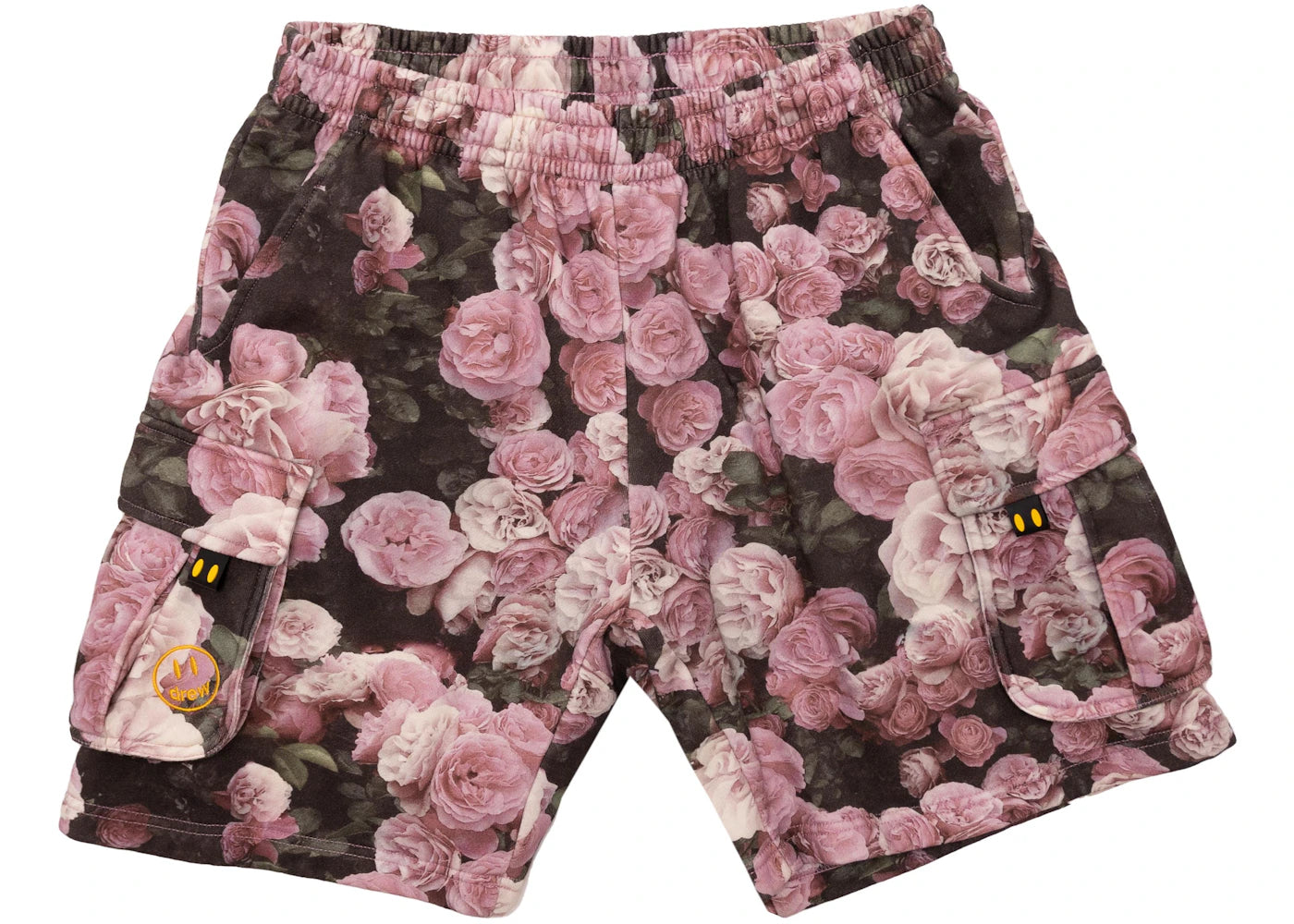 drew house cargo sweatshort roses