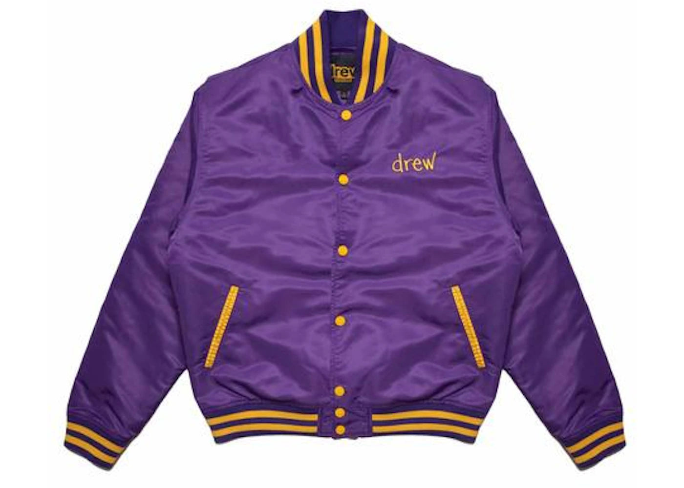 drew house nylon twill varsity jacket violet