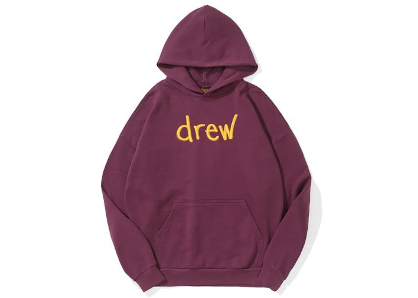 drew house scribble embroidery hoodie berry