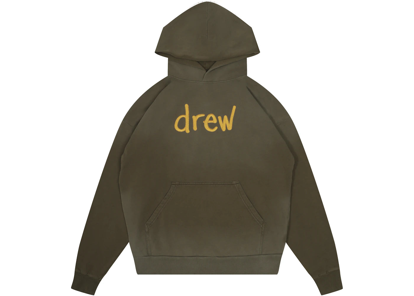 drew house scribble oversized hoodie faded olive