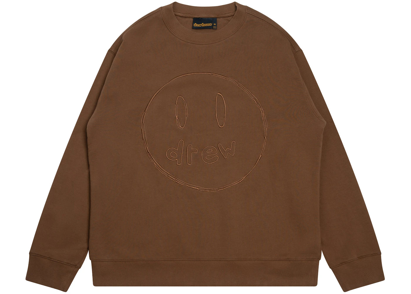 drew house sketch mascot crewneck brown