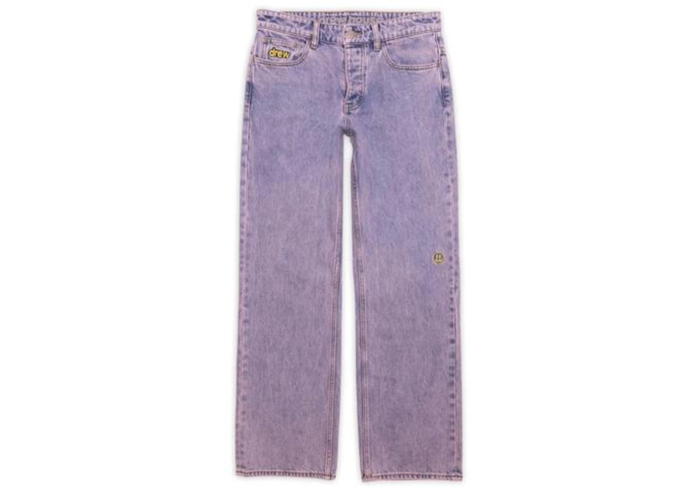 drew house wide leg jean tinted lavender