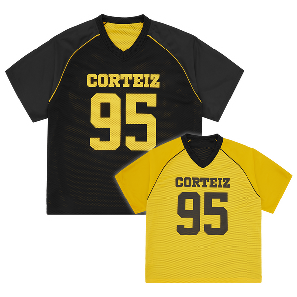 Corteiz 95 Reversible Mesh Jersey Black / Yellow – Side Kicks