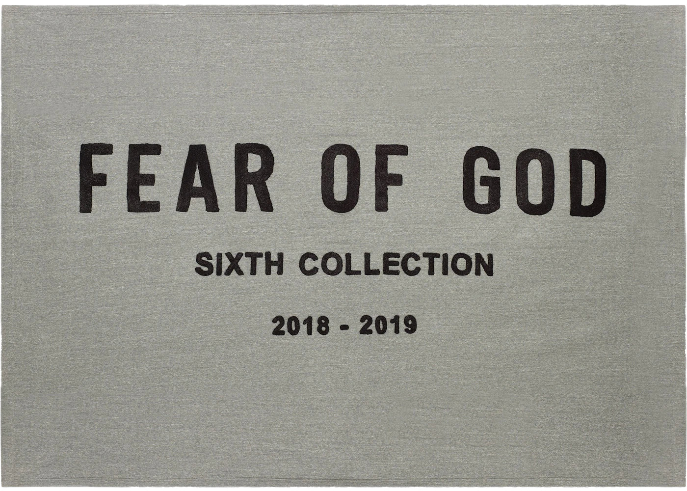 FEAR OF GOD Chenille Embroidered Throw Blanket Cream/Black