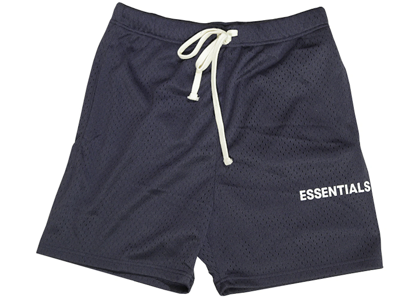 Fear of God Essentials Graphic Mesh Drawstring Shorts Navy