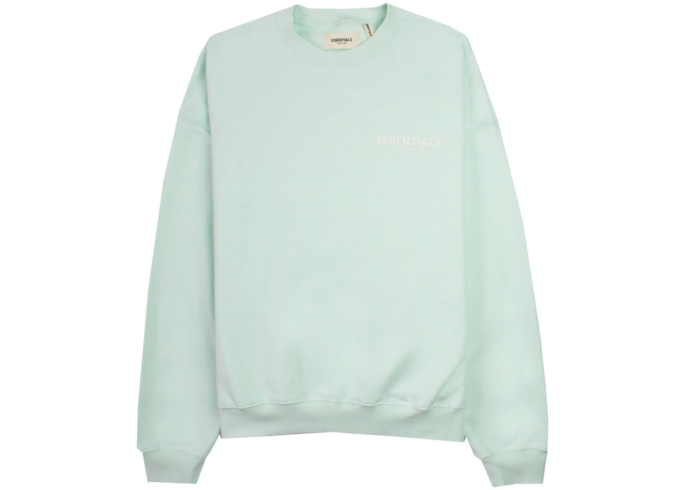 Fear of God Essentials Logo Pullover Sweatshirt Mint/White