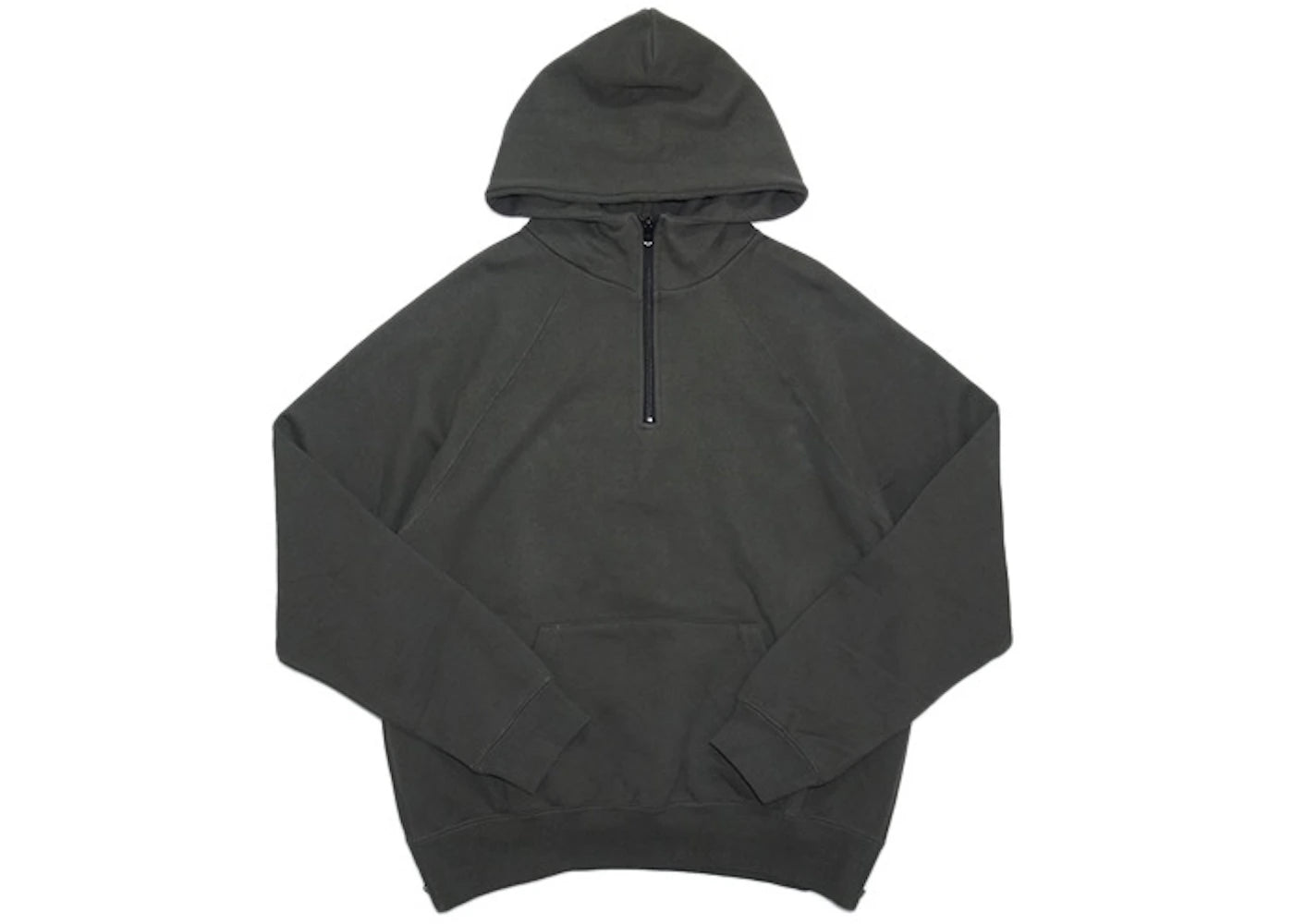 Fear of God FOG Essentials Half Zip Pullover Hoodie Raven