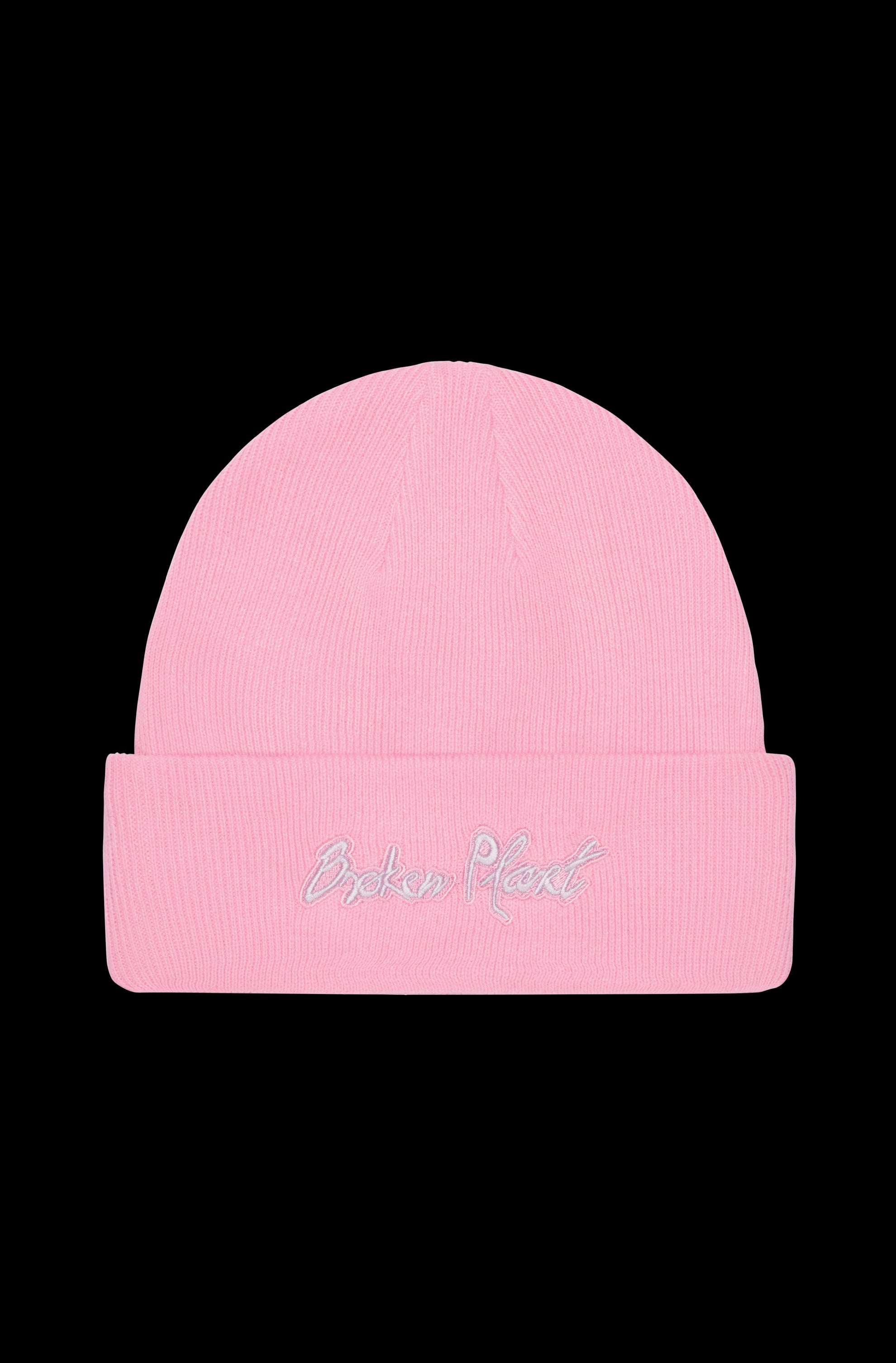 Broken Planet Fold Over Beanie Pink