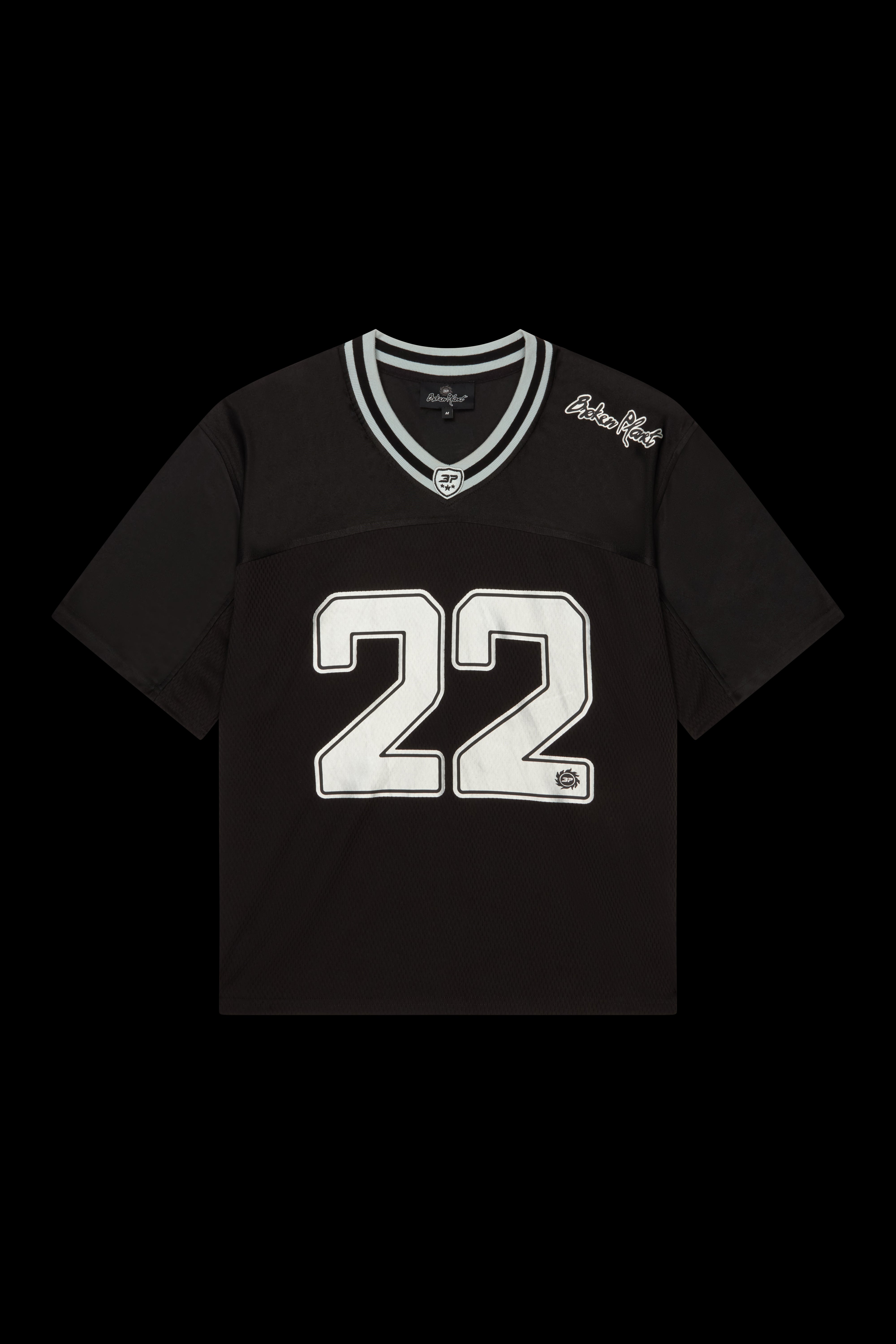 Broken Planet Football Jersey Black/Silver