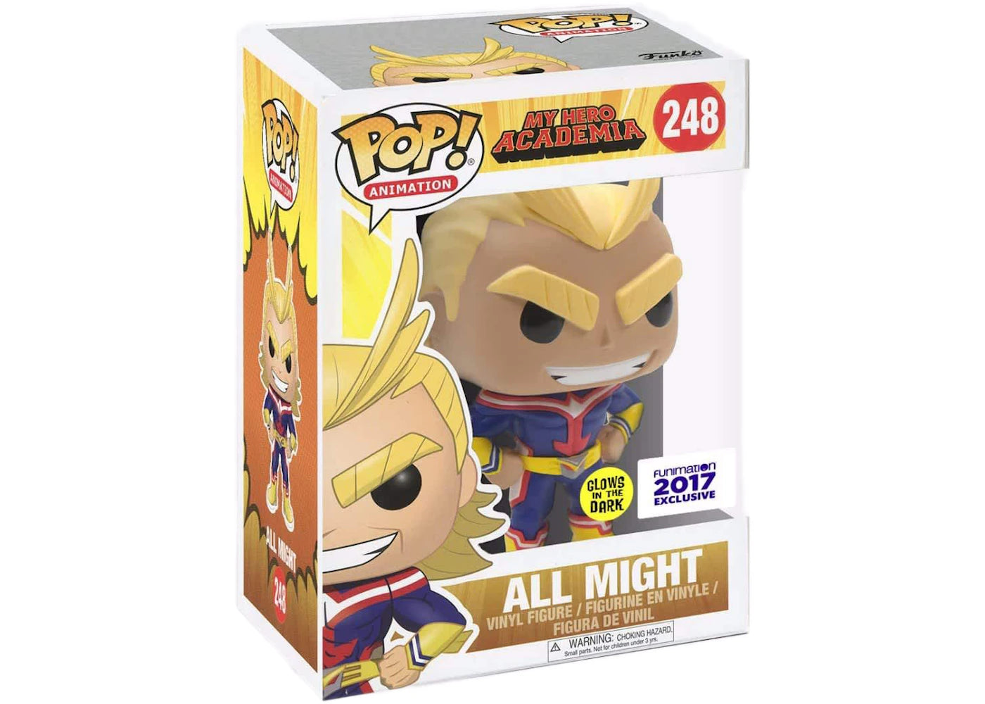 Funko Pop! Animation My Hero Academia All Might (Glow) Funimation Exclusive Figure #248