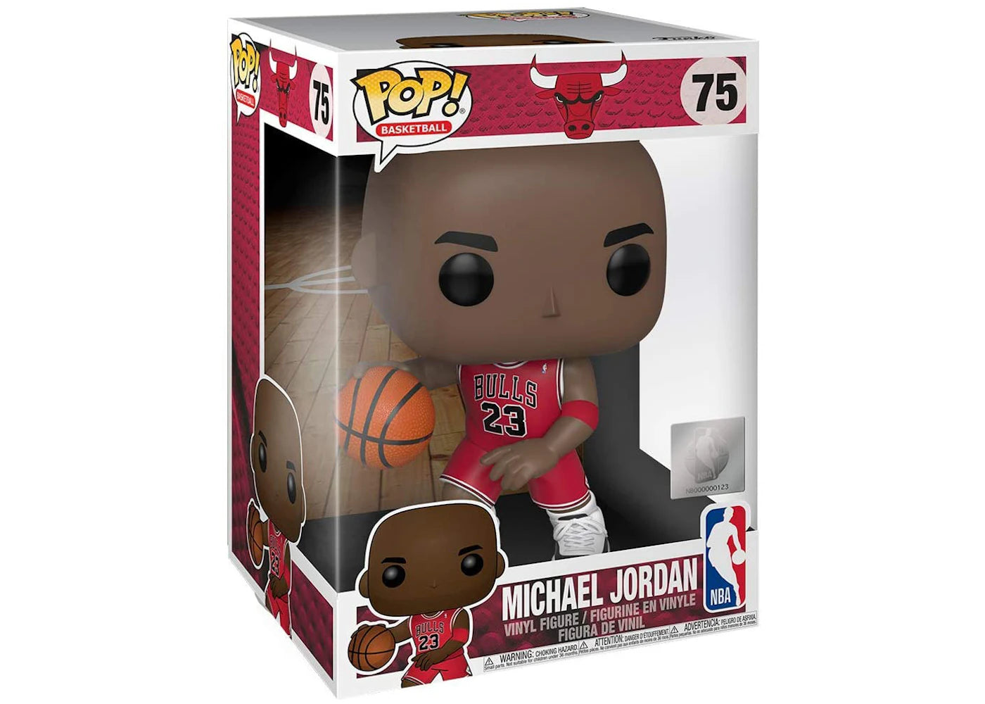 Funko Pop! Basketball Chicago Bulls Michael Jordan (Red Jersey) 10 Inch Figure #75