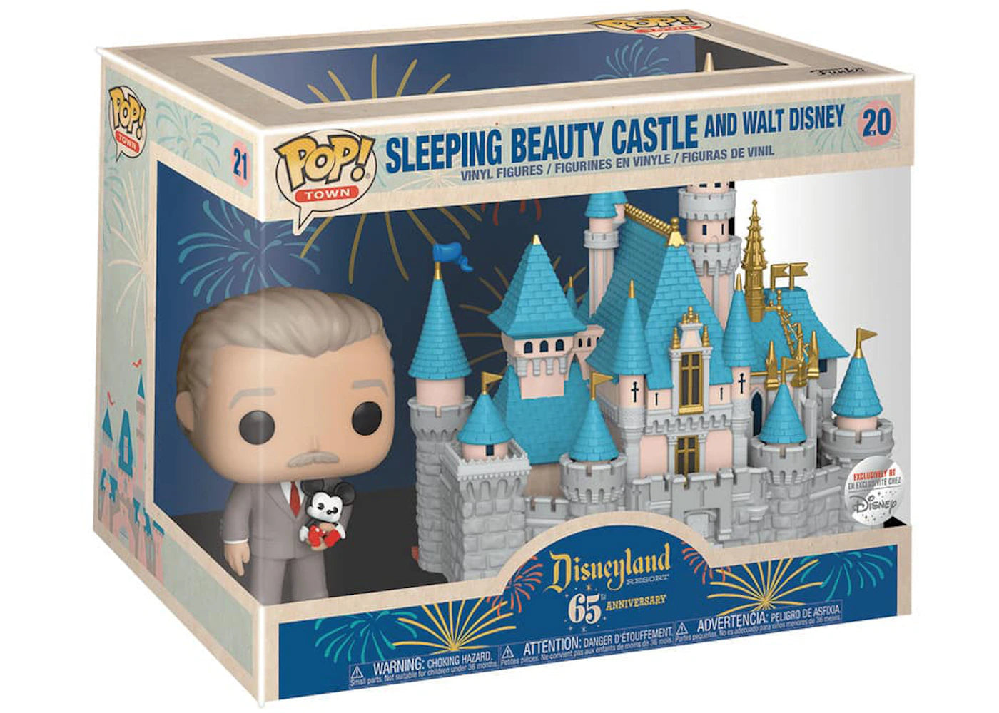 Funko Pop! Towns Disneyland Sleeping Beauty Castle and Walt Disney - Disney Parks Exclusive Figure #20