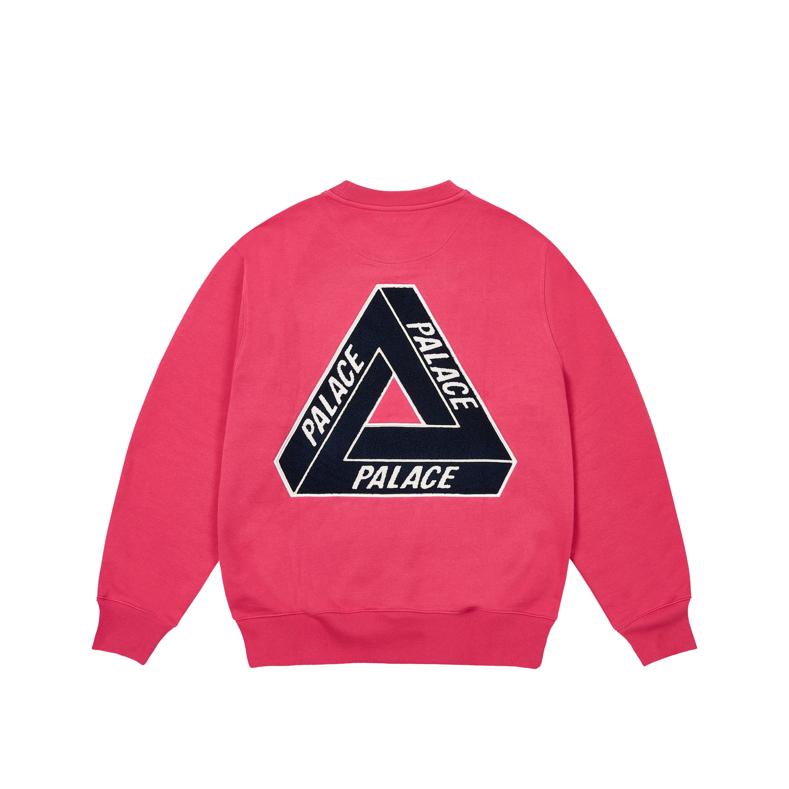 Palace Chenille Tri-ferg Crew Berry Red