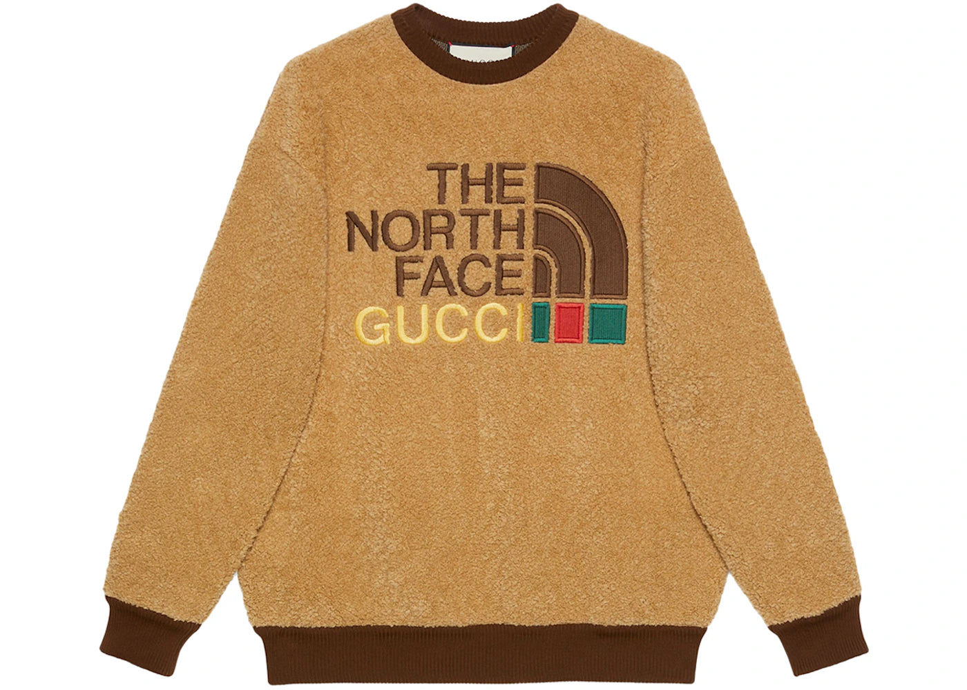Gucci x The North Face Faux Fur Sweatshirt Brown