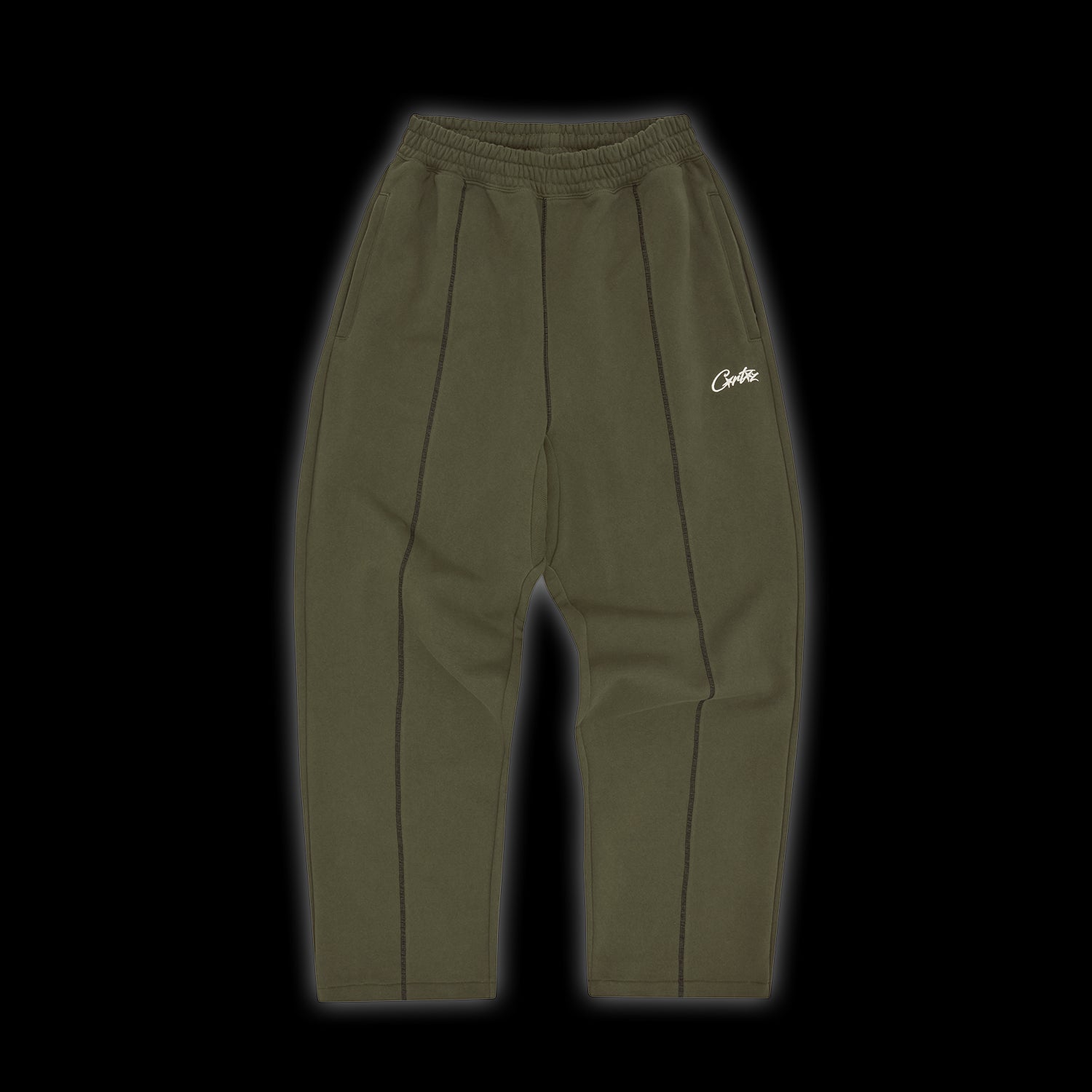 Corteiz HMP Open Hem Sweatpant Olive / Black