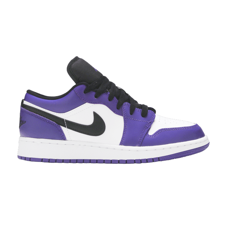 Jordan 1 Low Court Purple White (GS) - Side Kicks