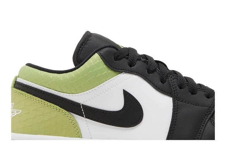 Jordan 1 Low Snakeskin Vivid Green (Women's) - Side Kicks