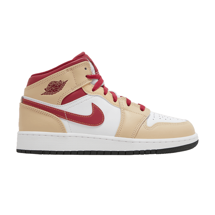 Jordan 1 Mid Light Curry Cardinal (GS) - Side Kicks