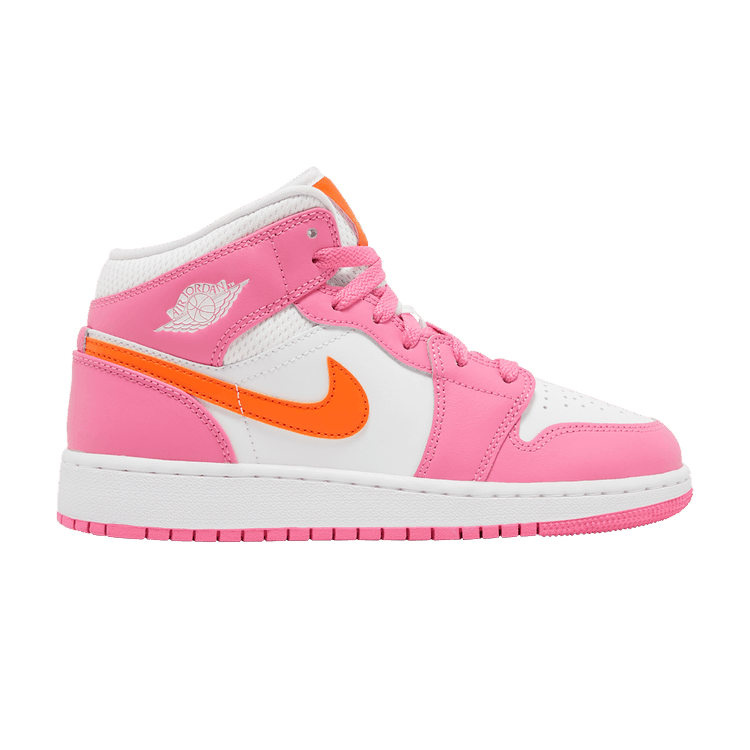 Jordan 1 Mid Pinksicle Safety Orange (GS) - Side Kicks