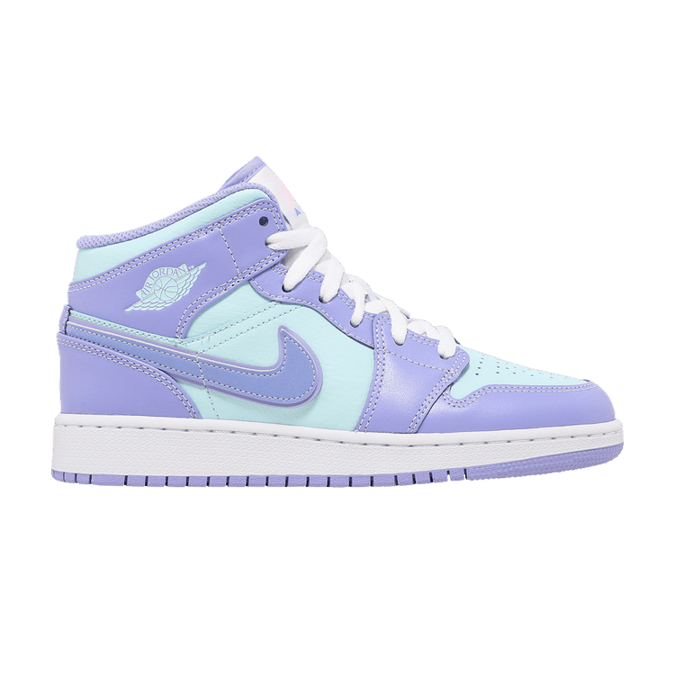 Jordan 1 Mid Purple Aqua (GS) - Side Kicks