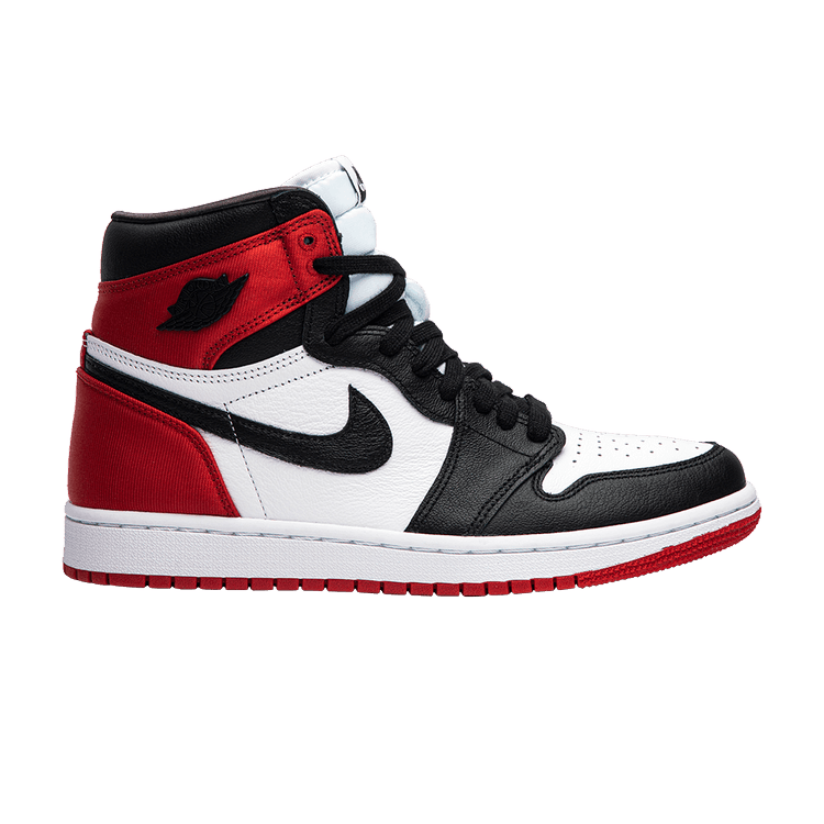 Jordan 1 Retro High Satin Black Toe (Women's) - Side Kicks