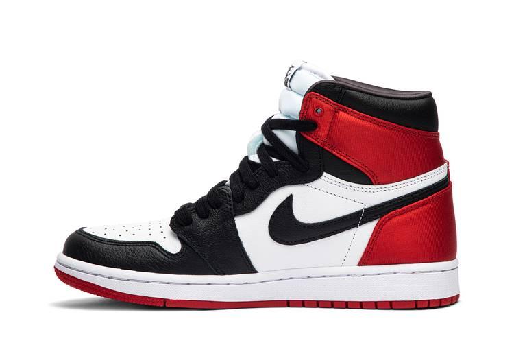 Jordan 1 Retro High Satin Black Toe (Women's) - Side Kicks